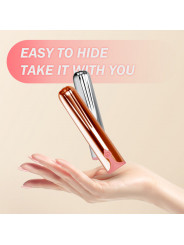 Mini AV 10-Speed Rechargeable Silicone Bullet Vibrator 100% Waterproof Rose Gold Wand Massager 10 Frequency Vibration Modes