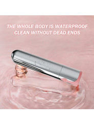 Mini AV 10-Speed Rechargeable Silicone Bullet Vibrator 100% Waterproof Rose Gold Wand Massager 10 Frequency Vibration Modes