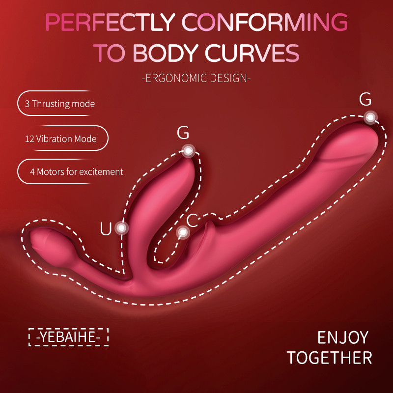 Remote Control 12-Frequency Telescoped Kegel Ball Vibrator Strap-On G-Spot Masturbator Liquid Silica Gel for Sexual Enhancement