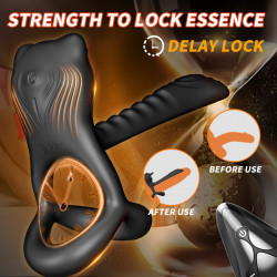 Reusable Medical Silicone Penis Ring for Male Delay Ejaculation 12 FREQUENCIES Vibration Feature