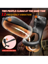 Reusable Medical Silicone Penis Ring for Male Delay Ejaculation 12 FREQUENCIES Vibration Feature