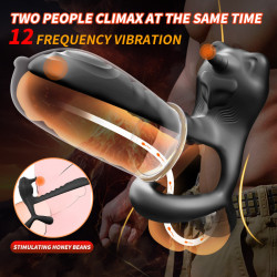 Reusable Medical Silicone Penis Ring for Male Delay Ejaculation 12 FREQUENCIES Vibration Feature
