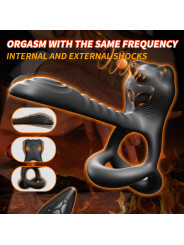 Reusable Medical Silicone Penis Ring for Male Delay Ejaculation 12 FREQUENCIES Vibration Feature