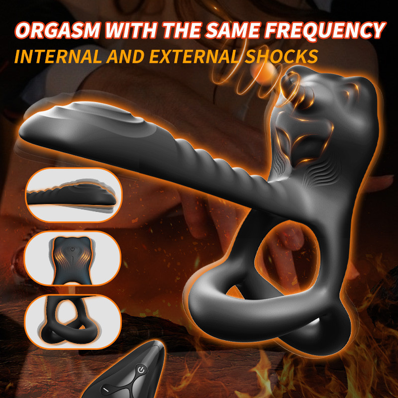 Reusable Medical Silicone Penis Ring for Male Delay Ejaculation 12 FREQUENCIES Vibration Feature
