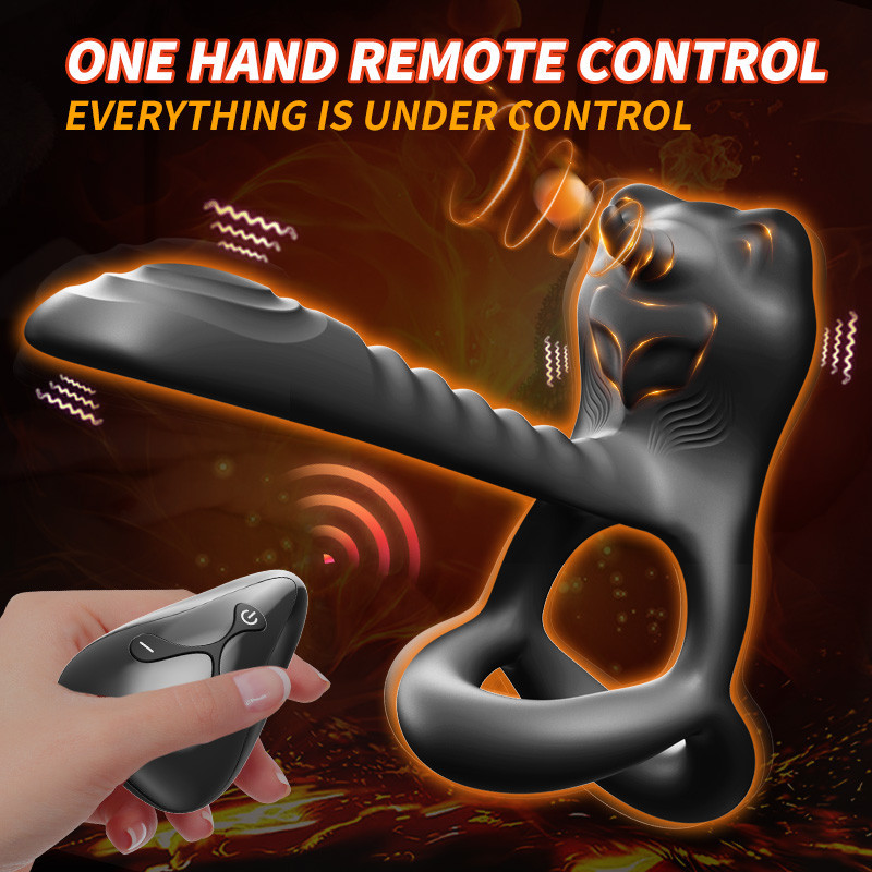 Reusable Medical Silicone Penis Ring for Male Delay Ejaculation 12 FREQUENCIES Vibration Feature