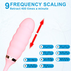 Devil Fish Design Vibrator Dildo with Sucking & Thrusting Features Jumping Egg Massage Vagina Balls for Women's Masturbation