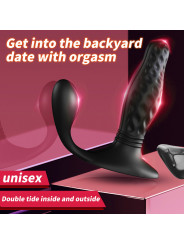 Remote Control Anal Sex Toy Vibrator with Prostate Massager Features Back Court Anal Plugin Sex Toys