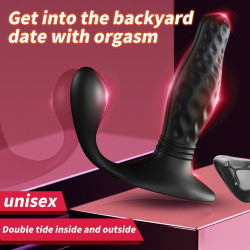 Remote Control Anal Sex Toy Vibrator with Prostate Massager Features Back Court Anal Plugin Sex Toys