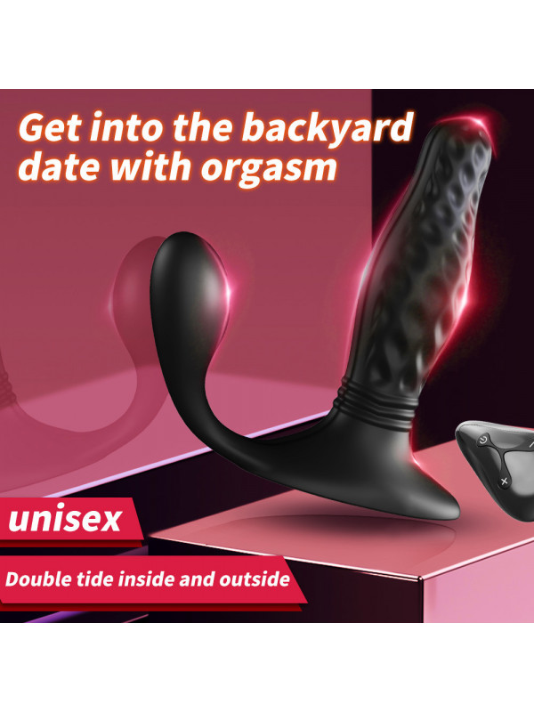 Remote Control Anal Sex Toy Vibrator with Prostate Massager Features Back Court Anal Plugin Sex Toys