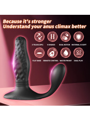 Remote Control Anal Sex Toy Vibrator with Prostate Massager Features Back Court Anal Plugin Sex Toys