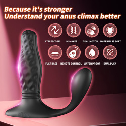 Remote Control Anal Sex Toy Vibrator with Prostate Massager Features Back Court Anal Plugin Sex Toys