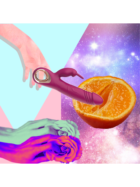 Women's G-Spot Rabbit Vibrator Automatic Thrusting Clitoris Stimulation 3-Frequency+7-Speeds Adult Masturbation Sex Toys Box