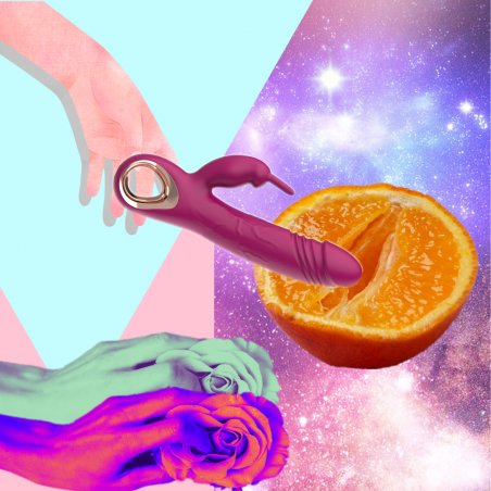 Women's G-Spot Rabbit Vibrator Automatic Thrusting Clitoris Stimulation 3-Frequency+7-Speeds Adult Masturbation Sex Toys Box