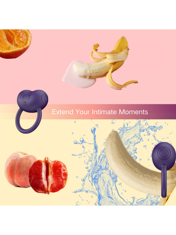 5-Frequency G-Spot Vibrator Cock Ring Penis Locker with Sperm Locking Feature Extend Sexual Moments Sex Toys