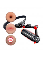 3D Telescopic Rotating Electric Aircraft Cup Sex Toy for Men Wearable Male Masturbation with Vibration Feature Vagina Simulation
