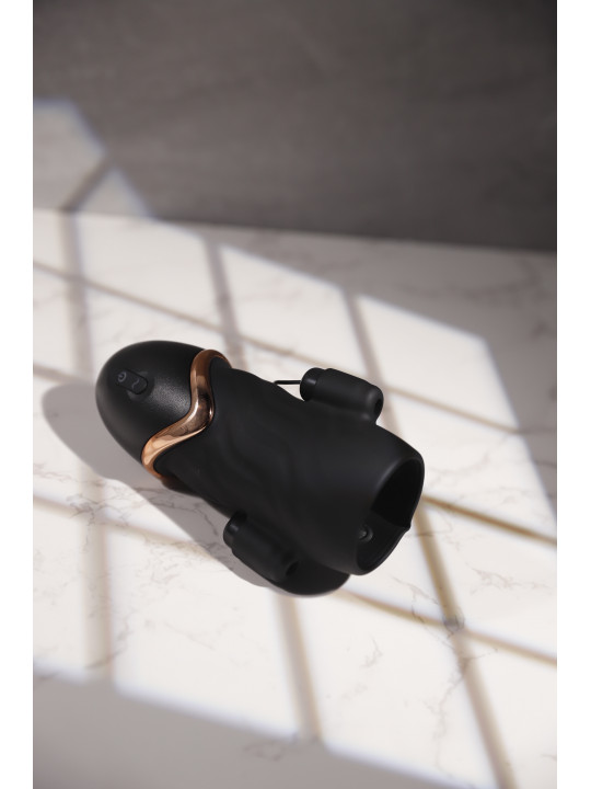 Adjustable Sizing Male Glans Silicone Masturbator Electric Shocking Vibrator Trainer