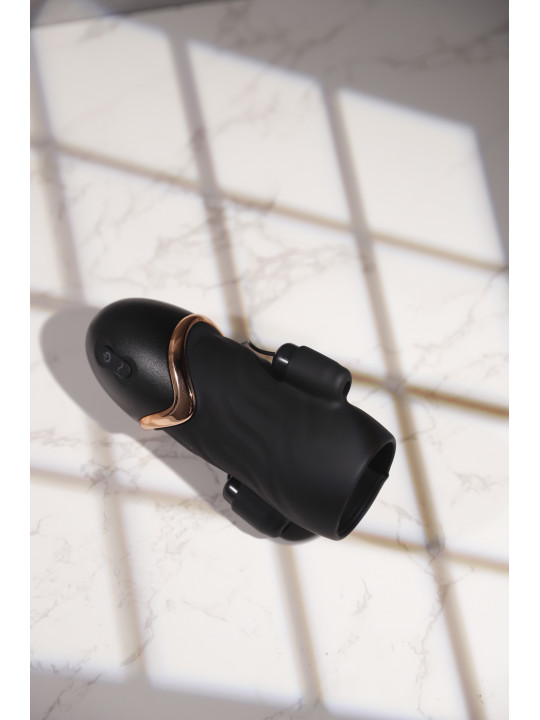 Adjustable Sizing Male Glans Silicone Masturbator Electric Shocking Vibrator Trainer