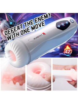 Intelligent Adult Sex Toys Automatic Telescopic Heating Cup Vibrator with Deep Throat Feature  Sucking Male Masturbator