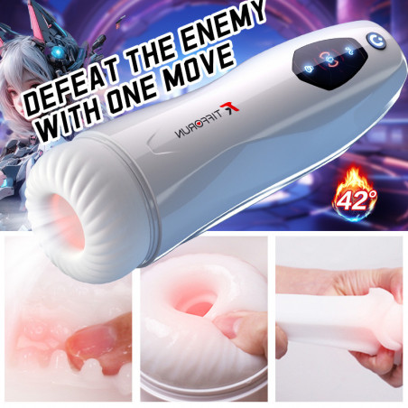 Intelligent Adult Sex Toys Automatic Telescopic Heating Cup Vibrator with Deep Throat Feature  Sucking Male Masturbator
