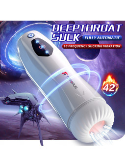 Intelligent Adult Sex Toys Automatic Telescopic Heating Cup Vibrator with Deep Throat Feature  Sucking Male Masturbator