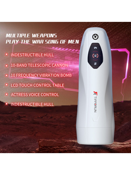Intelligent Adult Sex Toys Automatic Telescopic Heating Cup Vibrator with Deep Throat Feature Aircraft Sucking Male Masturbator