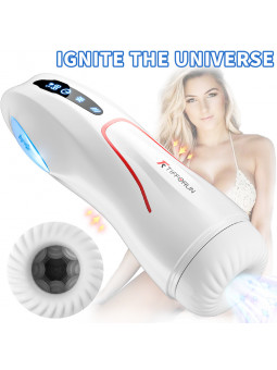 Automatic Telescopic Heating Adult Sex Toys Intelligent Touch Key Masturbator Cup for Male Pocket Pussy Design TPE