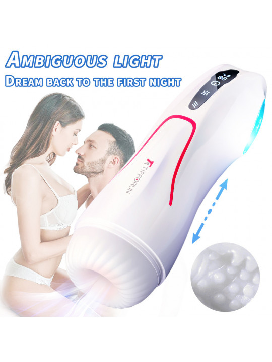 Automatic Telescopic Heating Adult Sex Toys Intelligent Touch Key Masturbator Cup for Male Pocket Pussy Design TPE