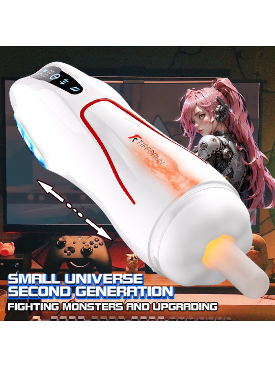 Automatic Telescopic Heating Aircraft Cup Vibrator Intelligent Touch Key Masturbation Cup Male Cup Masturbator Adult Sex Toys