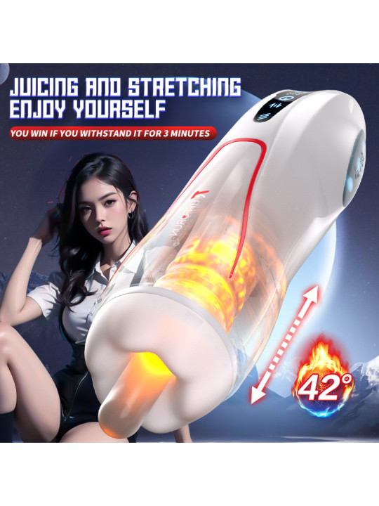 Automatic Telescopic Heating Aircraft Cup Vibrator Intelligent Touch Key Masturbation Cup Male Cup Masturbator Adult Sex Toys