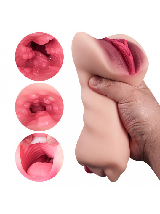 Realistic Male Masturbation TPE Sex Toys & Cups Silicone Doll with Vaginal Mouth Anal Features Pocket Pussy & Vagina