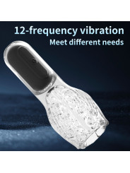 Adult Toys Transparent Airplane Cup Clip-On Suction Cup TPE Male Masturbators Massage Gun Sex Toys for Men's Male Masturbation