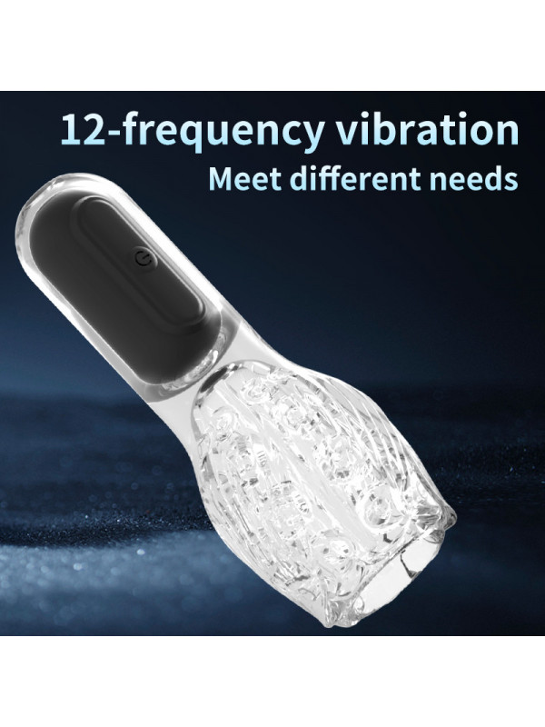 Adult Toys Transparent Airplane Cup Clip-On Suction Cup TPE Male Masturbators Massage Gun Sex Toys for Men's Male Masturbation